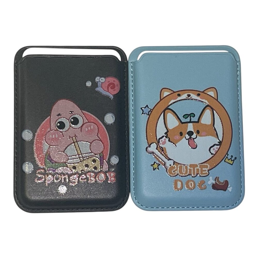 2× MagSafe Wallets Patrick Star & Corgi Card Holder Cute Cartoon Phone Wallet Ne
